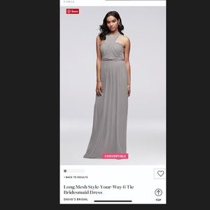 David’s Bridal versa dress in mercury